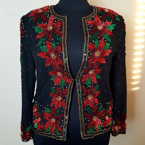 Laurence Kazar Jackets & Blazers - 🌲 Laurence Kazar Silk Beaded Jacket